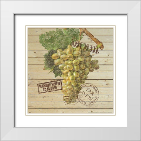 Grapes E White Modern Wood Framed Art Print with Double Matting by Nobleworks, Inc.