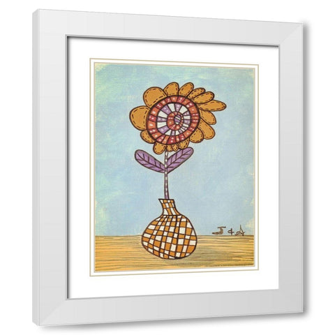 Kids Pix 1 White Modern Wood Framed Art Print with Double Matting by Nobleworks, Inc.