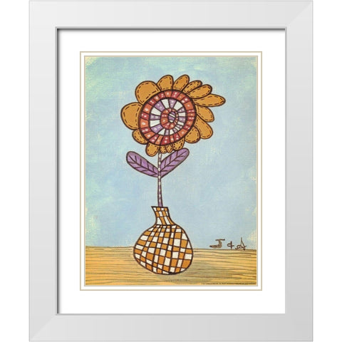 Kids Pix 1 White Modern Wood Framed Art Print with Double Matting by Nobleworks, Inc.