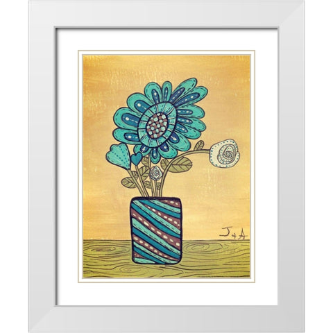 Kids Pix 3 White Modern Wood Framed Art Print with Double Matting by Nobleworks, Inc.