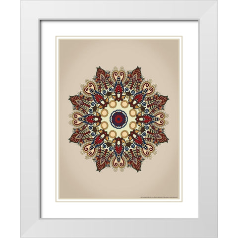 Mandala 2 White Modern Wood Framed Art Print with Double Matting by Nobleworks, Inc.