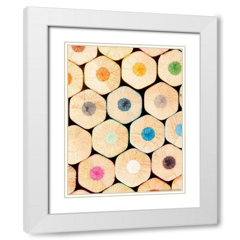 Pencil 1 White Modern Wood Framed Art Print with Double Matting by Nobleworks, Inc.
