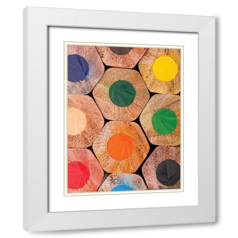 Pencil 2 White Modern Wood Framed Art Print with Double Matting by Nobleworks, Inc.