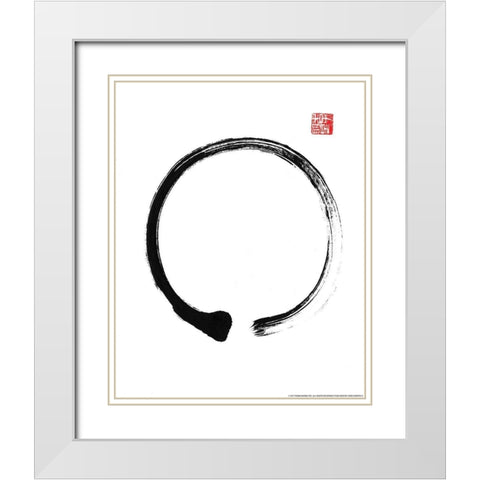 Zen 2 White Modern Wood Framed Art Print with Double Matting by Nobleworks, Inc.