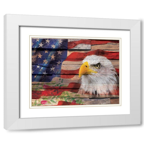Flag 4 White Modern Wood Framed Art Print with Double Matting by Nobleworks, Inc.