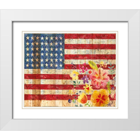 Flag 10 White Modern Wood Framed Art Print with Double Matting by Nobleworks, Inc.