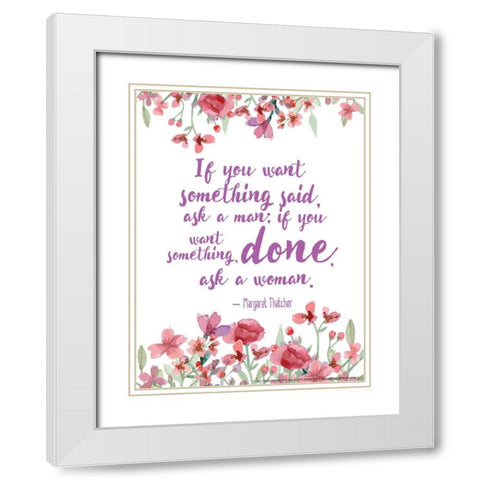 Inspired 1  White Modern Wood Framed Art Print with Double Matting by Nobleworks, Inc.