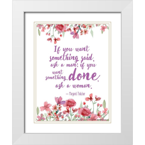 Inspired 1  White Modern Wood Framed Art Print with Double Matting by Nobleworks, Inc.