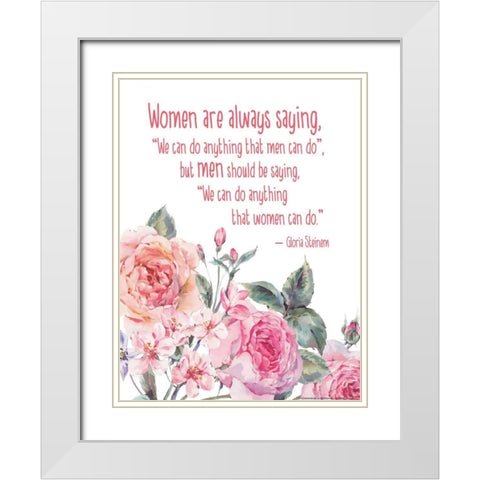 Inspired 4 White Modern Wood Framed Art Print with Double Matting by Nobleworks, Inc.