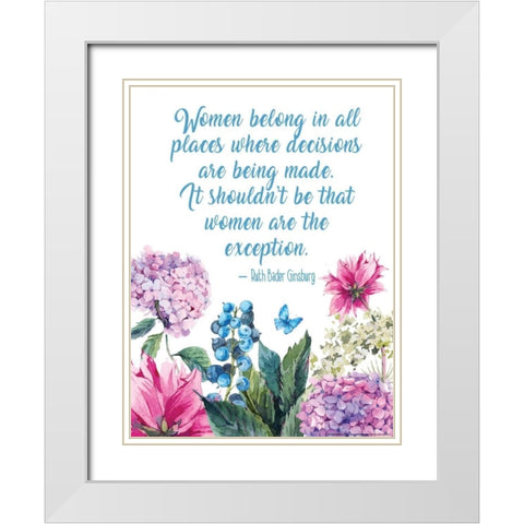 Inspired 6 White Modern Wood Framed Art Print with Double Matting by Nobleworks, Inc.