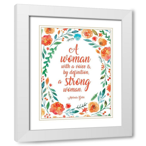 Inspired 7 White Modern Wood Framed Art Print with Double Matting by Nobleworks, Inc.