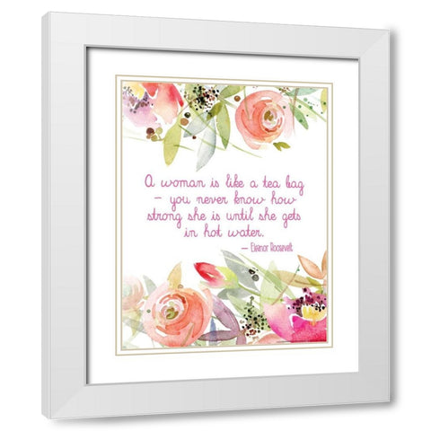 Inspired 8 White Modern Wood Framed Art Print with Double Matting by Nobleworks, Inc.