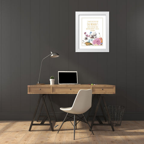 Inspired 9 White Modern Wood Framed Art Print with Double Matting by Nobleworks, Inc.