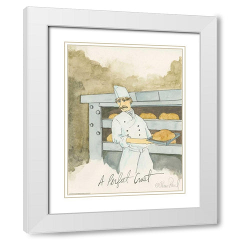 Perfect Crust White Modern Wood Framed Art Print with Double Matting by Paul, Alan