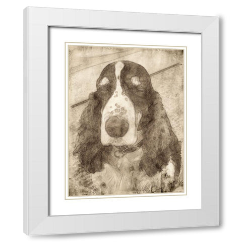 Dexter White Modern Wood Framed Art Print with Double Matting by Segal, Alan