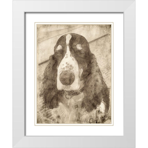 Dexter White Modern Wood Framed Art Print with Double Matting by Segal, Alan