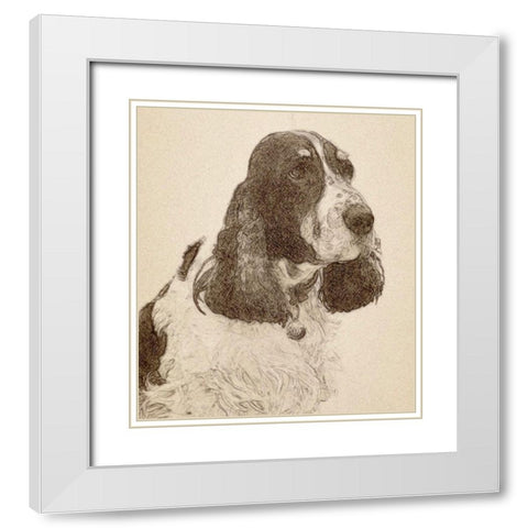 Dexter #2 White Modern Wood Framed Art Print with Double Matting by Segal, Alan