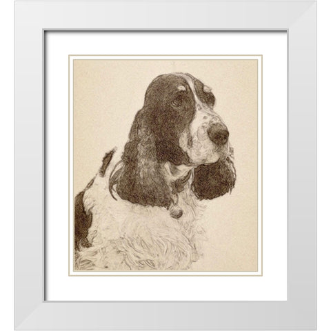 Dexter #2 White Modern Wood Framed Art Print with Double Matting by Segal, Alan