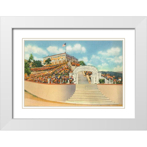 Catalina White Modern Wood Framed Art Print with Double Matting by Paul, Alan