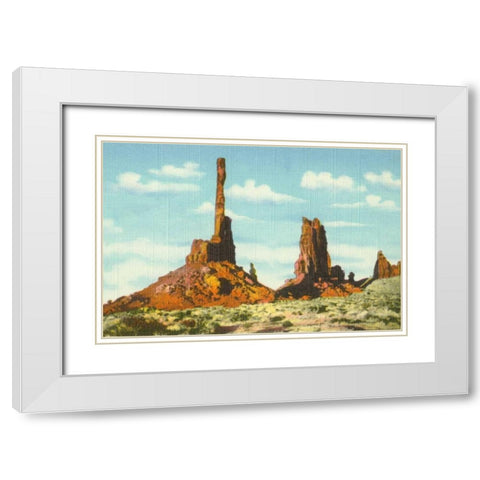 Totem White Modern Wood Framed Art Print with Double Matting by Paul, Alan