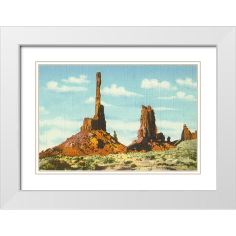 Totem White Modern Wood Framed Art Print with Double Matting by Paul, Alan