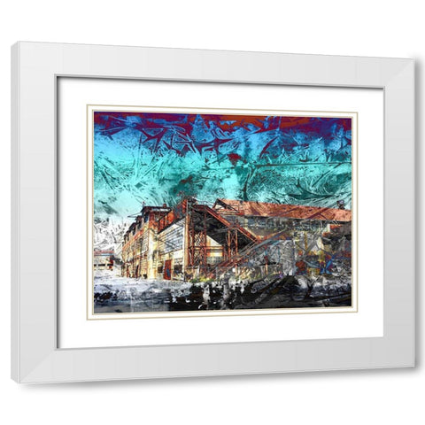 Warehouse White Modern Wood Framed Art Print with Double Matting by Khilnani, Rajiv