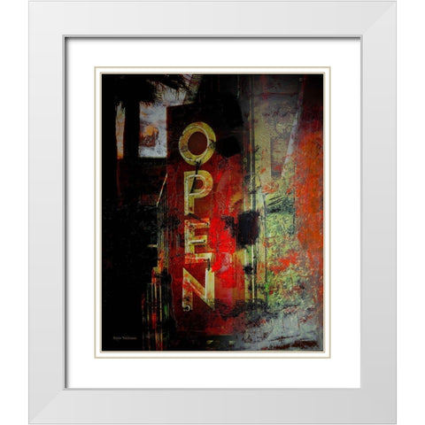 Open White Modern Wood Framed Art Print with Double Matting by Khilnani, Rajiv