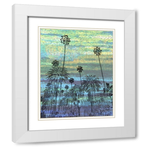 Puzzle Land White Modern Wood Framed Art Print with Double Matting by Khilnani, Rajiv