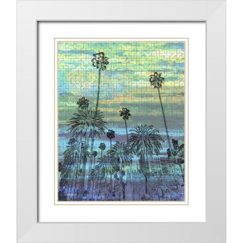 Puzzle Land White Modern Wood Framed Art Print with Double Matting by Khilnani, Rajiv