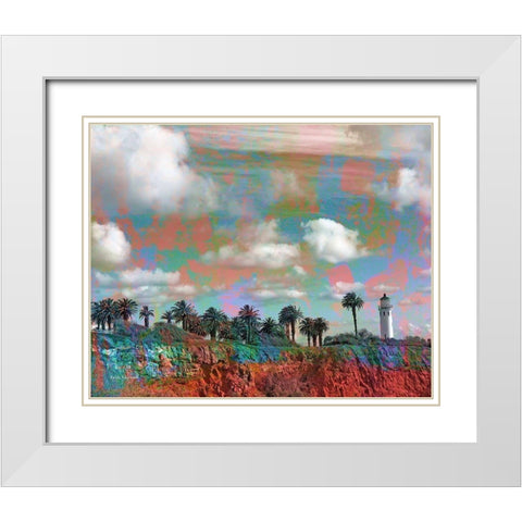 Light House White Modern Wood Framed Art Print with Double Matting by Khilnani, Rajiv