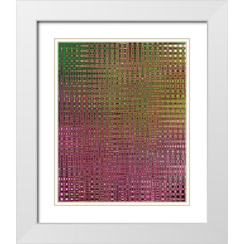 Patterns #2 White Modern Wood Framed Art Print with Double Matting by Khilnani, Rajiv