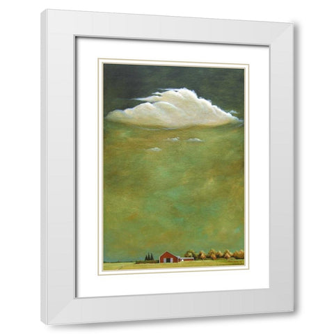 Bridgehampton White Modern Wood Framed Art Print with Double Matting by Romm, Steven
