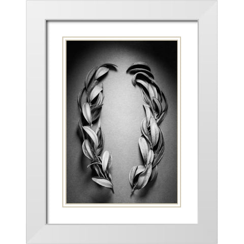 Brackets White Modern Wood Framed Art Print with Double Matting by Rosenthal, Barry