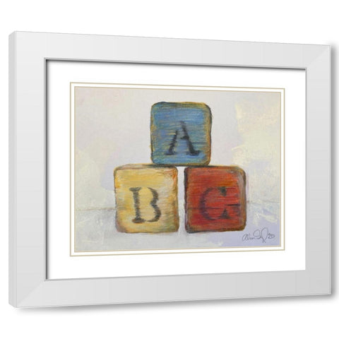 ABC White Modern Wood Framed Art Print with Double Matting by Segal, Alan