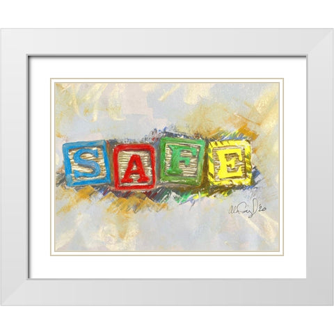 Safe White Modern Wood Framed Art Print with Double Matting by Segal, Alan