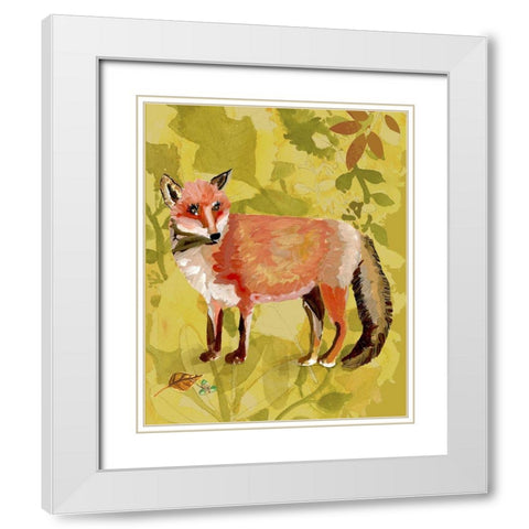 Foxy White Modern Wood Framed Art Print with Double Matting by Sokal, Patti
