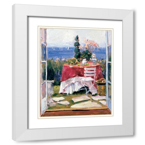 Bed And Breakfast 2 White Modern Wood Framed Art Print with Double Matting by Stevens, Allayn