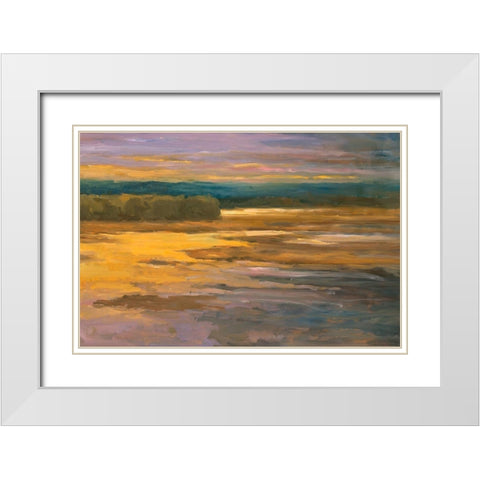 Peaceful 2 White Modern Wood Framed Art Print with Double Matting by Stevens, Allayn