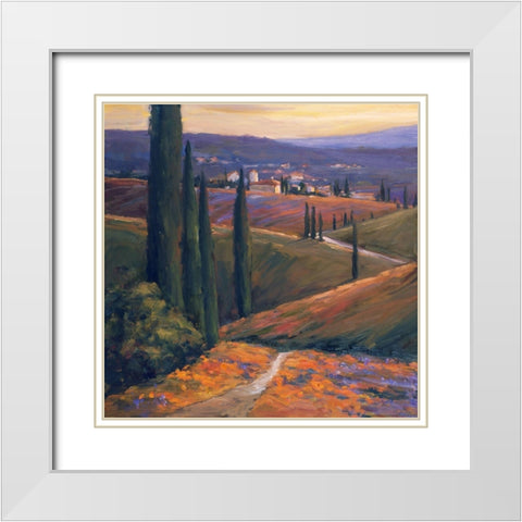 Afternoon 1 White Modern Wood Framed Art Print with Double Matting by Stevens, Allayn