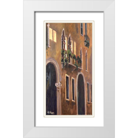 Venice Windows White Modern Wood Framed Art Print with Double Matting by Stevens, Allayn