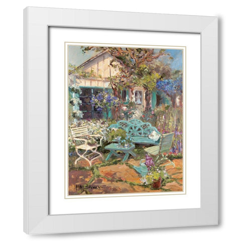 Coastal Cottage White Modern Wood Framed Art Print with Double Matting by Stevens, Allayn