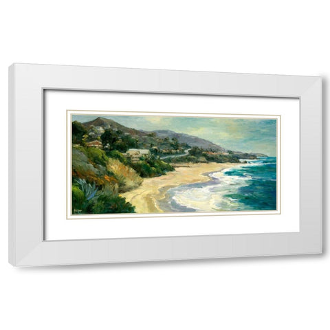 Seaside Cove White Modern Wood Framed Art Print with Double Matting by Stevens, Allayn