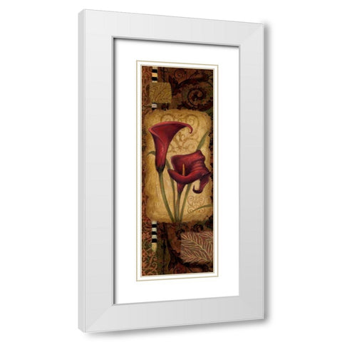 Red Lily One White Modern Wood Framed Art Print with Double Matting by Eisner, Viv