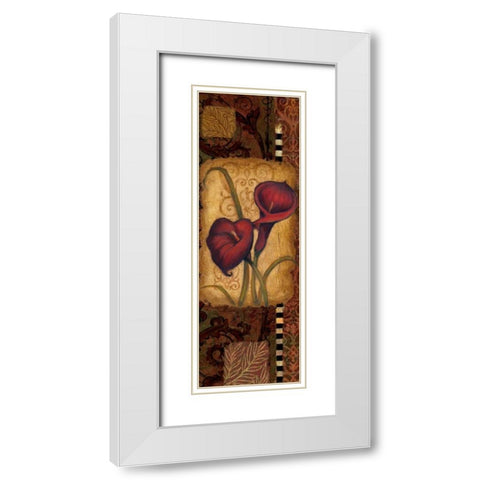 Red Lily Two White Modern Wood Framed Art Print with Double Matting by Eisner, Viv