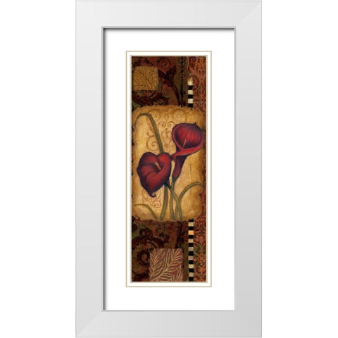 Red Lily Two White Modern Wood Framed Art Print with Double Matting by Eisner, Viv