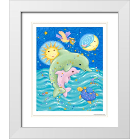 Animal Babies 2 White Modern Wood Framed Art Print with Double Matting by Eisner, Viv