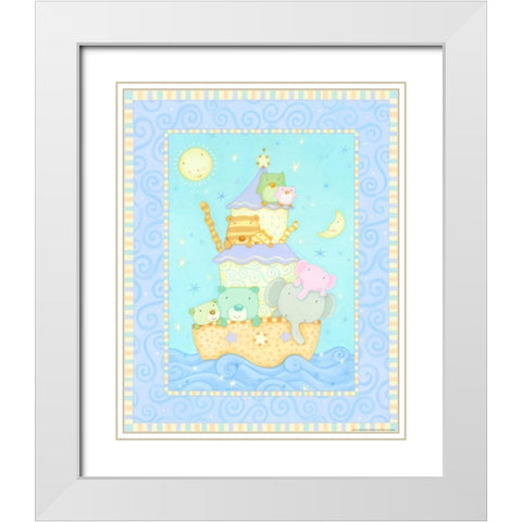 Ark 2 White Modern Wood Framed Art Print with Double Matting by Eisner, Viv