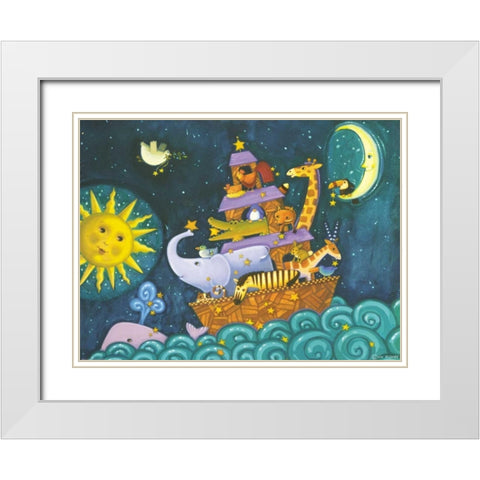 Ark 3 Starry Ark White Modern Wood Framed Art Print with Double Matting by Eisner, Viv