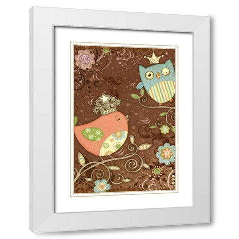 Prince And Princess White Modern Wood Framed Art Print with Double Matting by Eisner, Viv