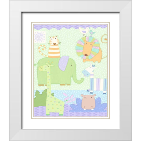 Zoo Time 2 White Modern Wood Framed Art Print with Double Matting by Eisner, Viv